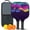 Black-4, variant on Pickleball Paddles Set Of 2, Fiberglass Surface, Fluid Smoke Aurora Art Style, 4 Balls & Bag