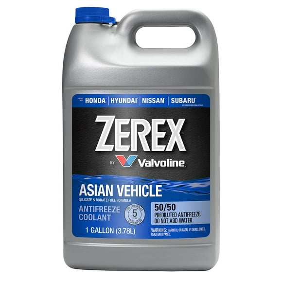 Zerex Liquide de Refroidissement Moteur 861398 Prémélangé 50-50; Bleu; Pichet de 1 Gallon; Simple; pour Véhicule Asiatique