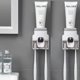 thumbnail image 1 of 2 Pcs Wall Mount Toothpaste Dispenser Toothbrush Holder Set, Wall Holder (gray), 1 of 5