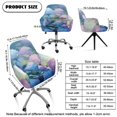 thumbnail image 7 of Xoenoiee Dragonfly Hydrangea Print Curved Back Dining Chair Covers with Armrest, Stretch Accent Chairs Covers Slipcovers Swivel Armchair Cover Protector for Vanity Living Room Bedroom, 7 of 7