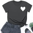 thumbnail image 6 of LIBRCLO Womens Tops Short Sleeve Valentines Graphic Tees Casual Holiday Crewneck T Shirts, 6 of 7