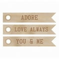 thumbnail image 2 of Wood Flourishes-Adore Word Flags 3/Pkg, 2 of 2