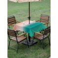thumbnail image 5 of Teal Pink Ombre Outdoor Tablecloth with Umbrella Hole, Modern Abstract Art Gradient Spillproof Waterproof Outdoor Table Cover, Patio Tablecloths for Party/Garden/Picnic, Square 54"x54", 5 of 9