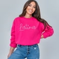 thumbnail image 2 of Embroidered Latina Cursive - Women's Graphic Sweatshirt, 2 of 11