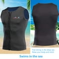 thumbnail image 6 of Fearlessin Men Swimsuit Water Sports Breathable Skin Friendly 2mm Diving Suit Swimming Tank Top Wetsuit Vest Warmer Clothes Windsurfing Black L, 6 of 6