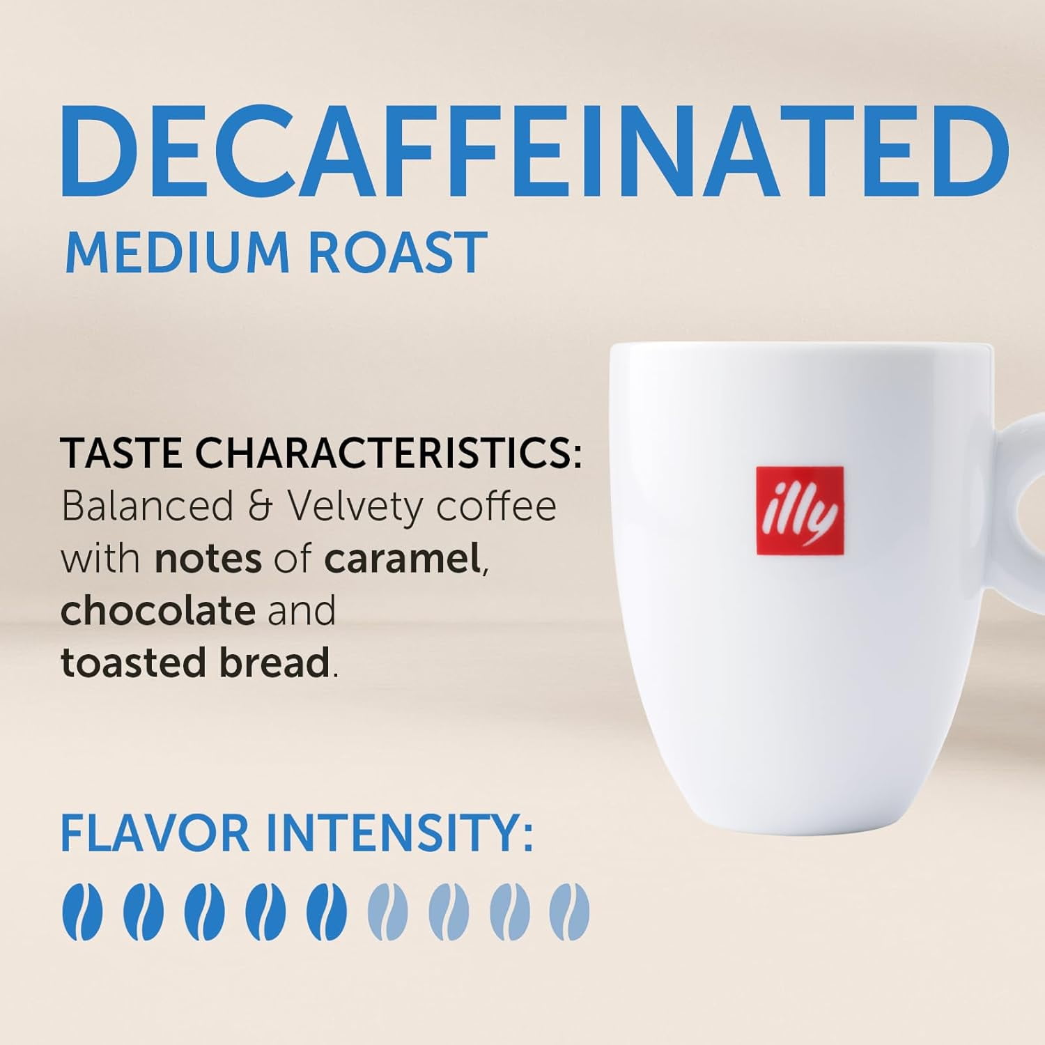 illy Decaf K-Cup Coffee Pods, Classico Medium Roast, 100% Arabica, 10 Ct, 6 Pack