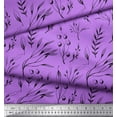 thumbnail image 2 of Soimoi Purple Cotton Jersey Fabric Blueberry Leaves Printed Fabric 1 Yard 64 Inch Wide, 2 of 3
