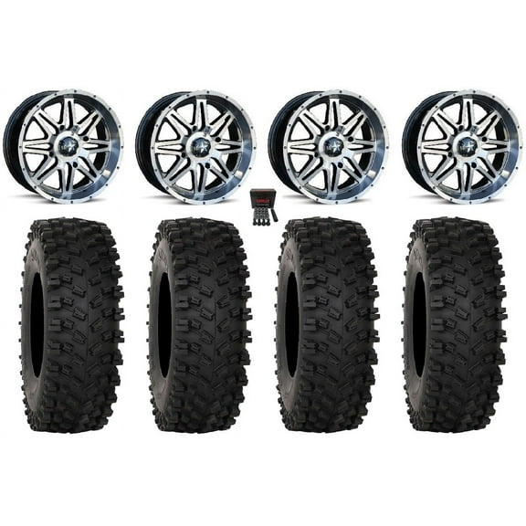 MSA Vibe 14" Wheels Dark Tint 30" ATX470 Tires Kawasaki Teryx Mule