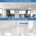 thumbnail image 6 of Sofucor Ceiling Fan 52 Inch Ceiling Fans with Lights Remote Control, Outdoor Low Profile White Ceiling Fan with Light 6-Speed 3 CCT Dimmable 3-Timer 5 ABS Blade, 6 of 12