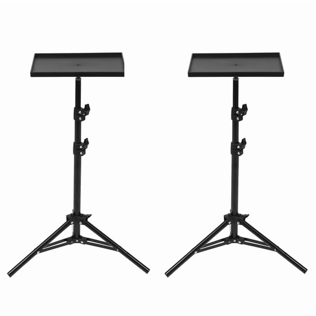 2X Support de Projecteur, Tige Télescopique Relevable, Trépied pour Diffusion en Direct, Support de Caméra Projecteur