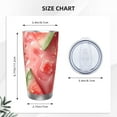 thumbnail image 4 of Fotbe Refreshing Watermelon Slices Pattern 20 oz Tumbler Stainless Steel Vacuum Insulated Coffee Ice Cup Double Wall Travel Flask Leak-proof Coffee Cup-Straw Two-piece Set, 4 of 8