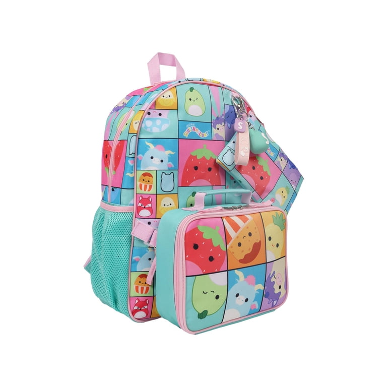 Squishmallow 5-Piece Backpack Set with Lunch Bag, Blue photo 2