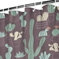 thumbnail image 4 of Retro Desert Succulent Shower Curtain 72x84 Inches, Boho Cactus and Succulents Design, Southwestern Style, Quick-Dry Polyester Fiber Bathroom Decor, 4 of 5