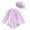 Purple, variant on Ymyiu Baby Bathing Suit Girl Baby Girl Swimsuit Summer One-Piece Infant Bathing Suit with Hat Long Sleeve Zipper Rash Guard Beach Swimwear 9-12 Months (Green,9-12 Months)