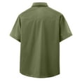 thumbnail image 3 of Awdenio T Shirts for Man Short Sleeve Stretch Tactical Button Up Ripstop Uniform Work Shirt for Men, 3 of 8