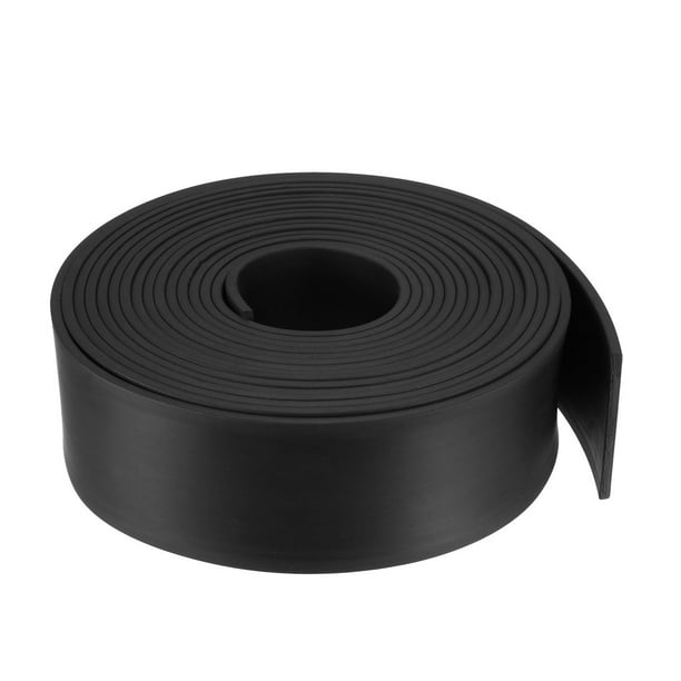 50mmx3mm EPM Tira de sello de goma de rectángulo sólido 50 mm de ancho de 3 mm de espesor 5 metros de largo negro
