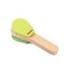 Castañuela De Palmas Con Mango Clapper de castañuelas de madera Tablero de palmas Orff para niños Juguete para niños (Verde)