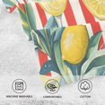 thumbnail image 5 of Yayeee 100% Cotton Hand Towels for Bathroom 16" x 28" Soft Absorbent Kitchen Towel, White Striped Lemon, 5 of 7