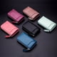 thumbnail image 1 of Bolso multifuncional para llaves de coche, bolso para tarjetas, bolso para llaves vertical con cremallera para hombre, bolso para llaves de piel de vaca auténtica, monedero pequeño para, 1 of 1