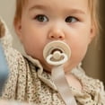 thumbnail image 3 of BIBS Pacifier Clip, Ribbon Sand, Infant, 1 Count, 3 of 4