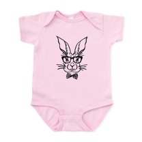 CafePress - Cute Hipster Easter Bunny Body Suit - Baby Light Bodysuit, Size Newborn - 24 Months
