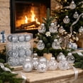 thumbnail image 4 of 24Pcs Silver Christmas Ball Ornaments, Shatterproof Clear & Glitter Gold Xmas Baubles, Christmas Tree Hanging Decorations for Wedding Holiday Party Home Decor, 4 of 6