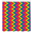 thumbnail image 3 of Ambesonne Geometric Shower Curtain, Zig Zag Chevron Shape, 69"Wx84"L, Multicolor, 3 of 5
