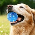 thumbnail image 3 of Squeaky Spiky Dog Ball Toy Floating Bouncy Dental Teeth Cleaning Chew Ball for Small Medium Dogs Interactive Play Ball Toy,1pack,Blue, 3 of 4