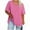 B_Pink, variant on Sawvnm Women's Plus Size Summer Short Sleeve Shirts Zip Casual Tunic V-Neck Rollable Blouse Tops Blue S Family gifts