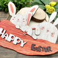 thumbnail image 6 of Happy Easter Door Sign Decorations 2pcs Easter Wooden Decorative Pendants Home Wooden Crafts Rabbitss Tags Easter Decorations, 6 of 7