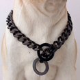 thumbnail image 3 of Gold Dog Collar Chain with Steel Buckle Width  Stainless Steel Cuban Link Slip Chain Training Collar Necklace for Large(Gold 30”), 3 of 3