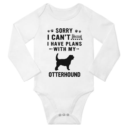 

Sorry I Can t I Have Plans With My Otterhound Baby Long Sleeve Romper (White 6-12 Months)