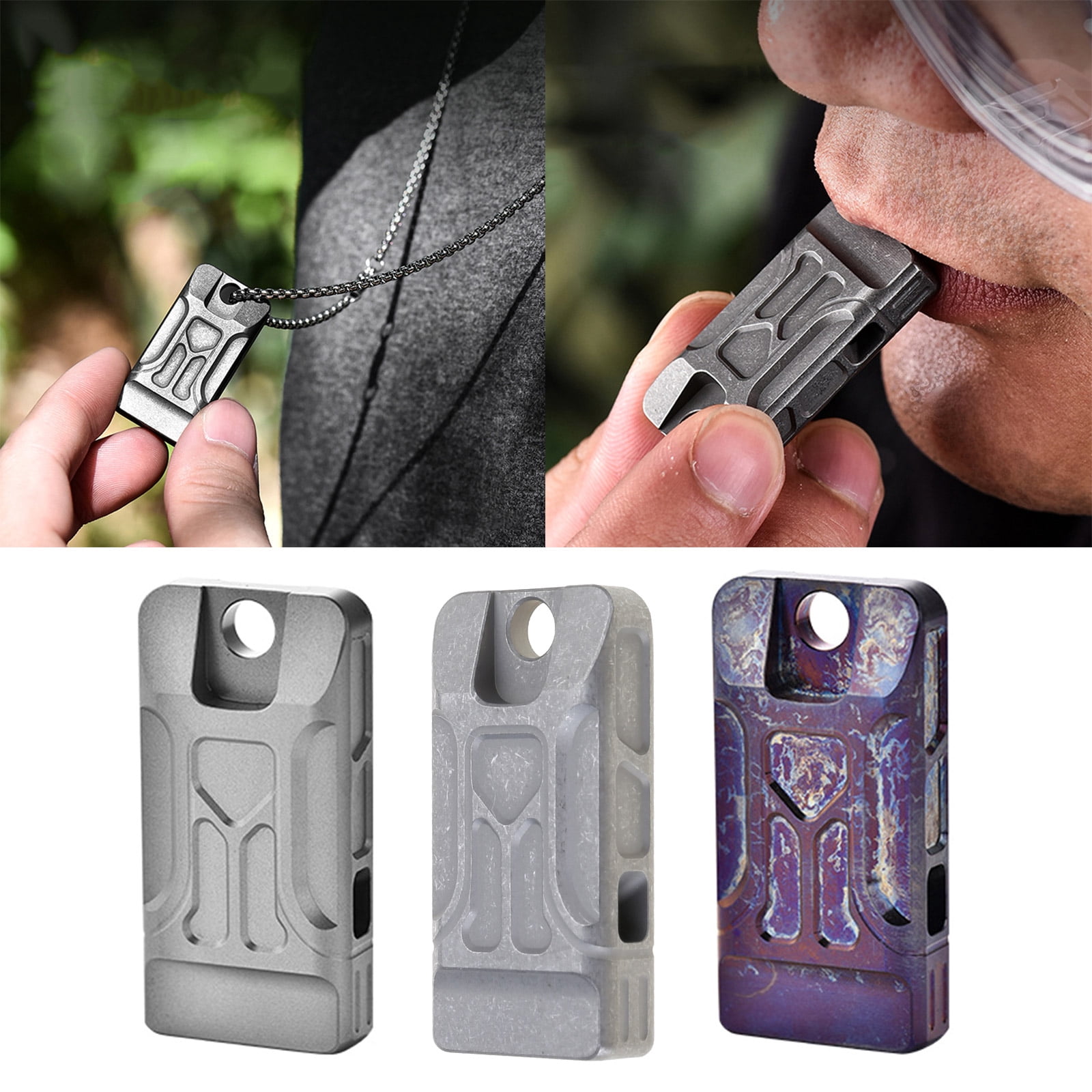 Safety Survival Double Tube Whistle Hikings Camping Training Outdoor Sports Alloys Keyring Whistle