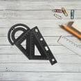 thumbnail image 5 of KAKOWELY 1 Set of 4PCS DIY Metal Ruler Sturdy Office Metal Ruler Ruler Stationery Set Triangular Plate Protractor Testing Ruler for Pupils Students Black,6.3X"X0.79"X0.08", 5 of 5