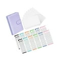thumbnail image 1 of serony PU Leather Notebook Binder Clear Binder Pockets Budget Envelope Purple, 1 of 9