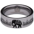 thumbnail image 2 of Indian Elephant Tungsten Carbide Ring, 2 of 9