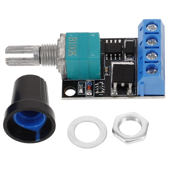 FENGGUIQU Adjustable Low Voltage DC Motor Speed Controller with Speed Switch, Plastic Housing for Precise Motor Control