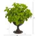 thumbnail image 2 of 13in. Basil Artificial Plant in Metal Chalice, 2 of 2