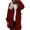 Wine Red, variant on Winter Women Hooded Coat Long Sleeve Faux Fur Jacket for Daily Wear