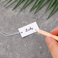 thumbnail image 3 of SUTENGDA 300 Piece White Price Display Hanging Tags Small Tags with Elastic String 1.38×0.7 inch Writable Marking Labels Blank Label Display Tag Jewelry Price Tag for Clothes Jewelry Pro, 3 of 8