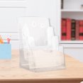 thumbnail image 2 of LCXmlly Acrylic A5 Document Rack Clear Acrylic 3 Tier Brochure Holder Wall Mount Countertop Brochure Display Stand with Divider for Flyers and Booklets, 2 of 8