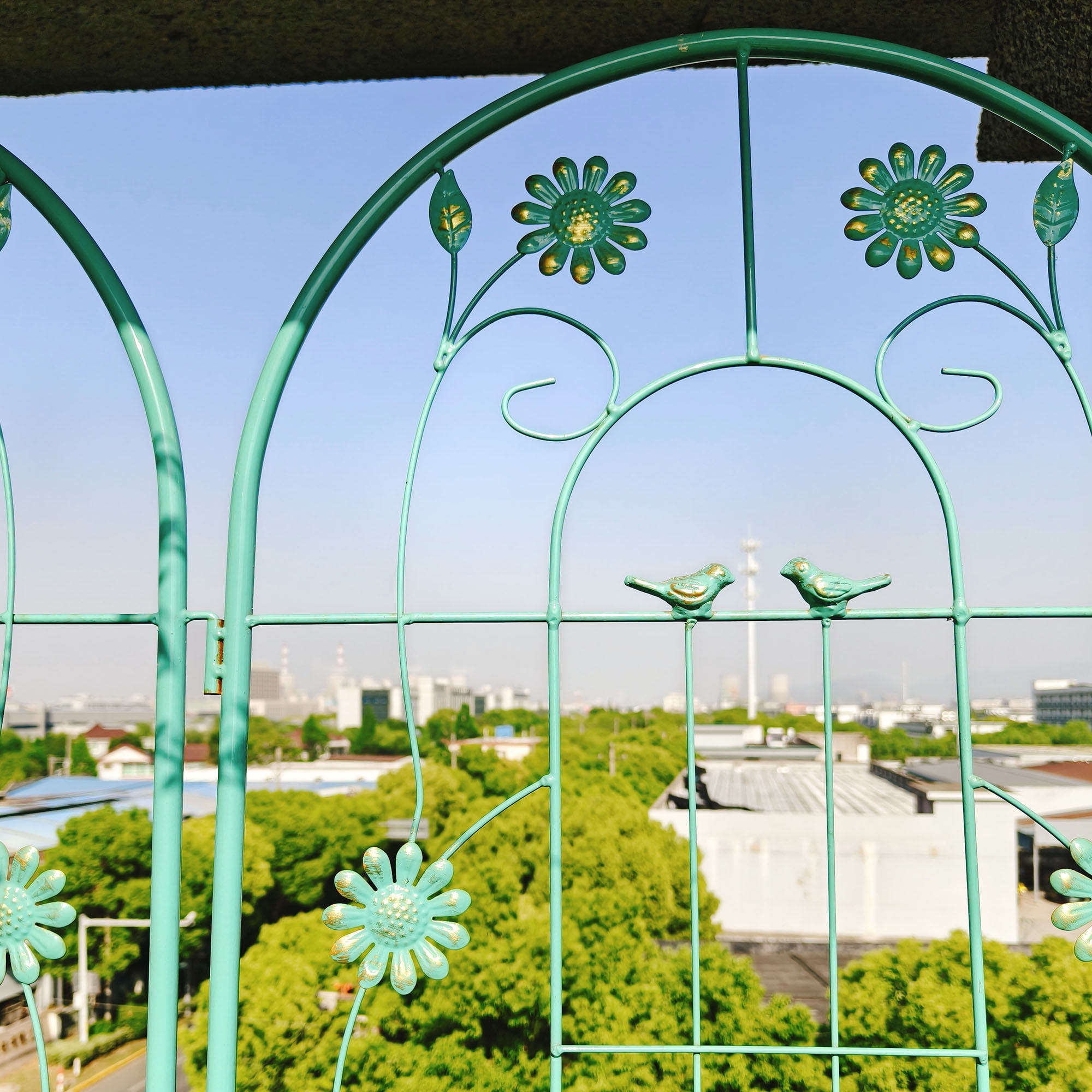 CQSXDA 4 Pack Large Garden Trellis 86.7"H x 19.7" W Heavy Duty Rustproof Green Iron Plant Trellis for Potted Plant Support Metal Climbing Rose Trellis Vine Vegetable Cucumber