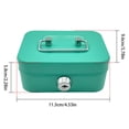 thumbnail image 2 of HLONK Durable Sturdy Handles Lockable Security with Coin Slot Money Box Cash Box Coin Saving Box Coin Bank GREEN, 2 of 8