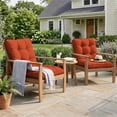 thumbnail image 6 of Kimunuk Outdoor Chair Cushions Set of 2, 39 x 20 x 4 in Non Slip Porch Swing Cushion Seat Back Cushions with Ties for Indoor Patio Rocking Chair, Orange, 6 of 7