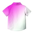 thumbnail image 7 of AUNVITO Boys & Girls Ombre Short Sleeve Shirt Casual Stylish Pocket Design School Uniform Top Trendy Gradient, 7 of 7