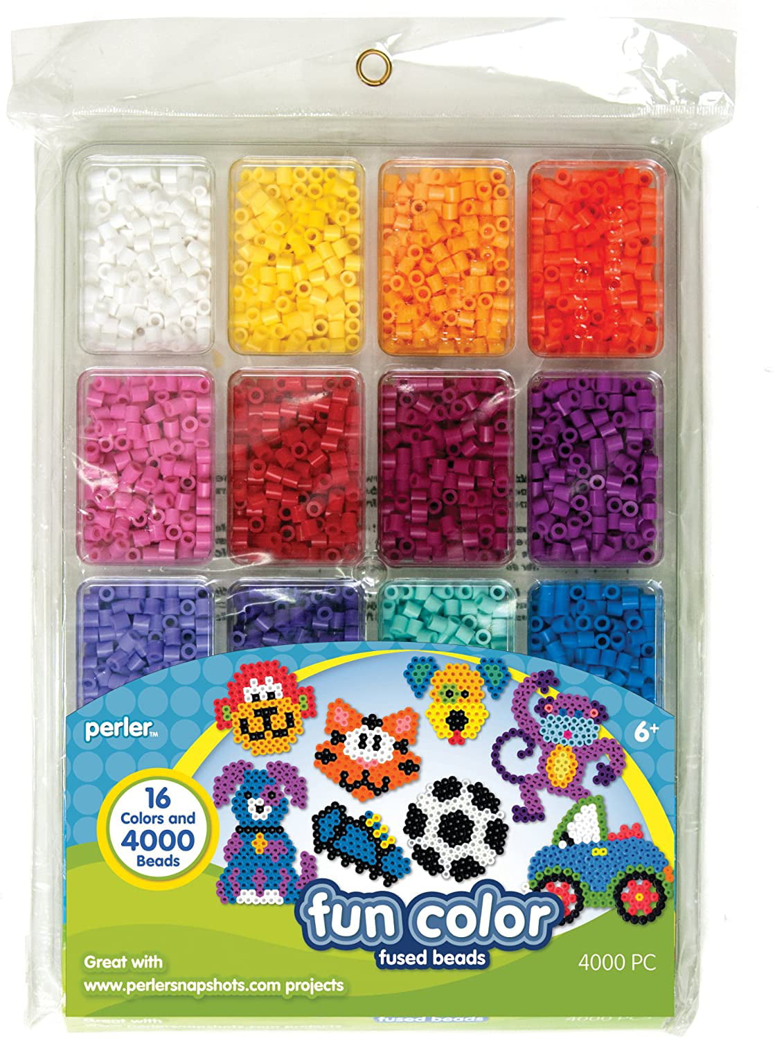 4001 pcs .Multicolor Beads Assorted Fuse Beads Tray for Kids Crafts with Bead Pattern Book 