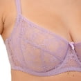 thumbnail image 2 of Underwire Sheer Lace Bra Plus Size Lingerie Comfort Fit 32-42 B C D E F G H I ( 34H, Lavender), 2 of 3