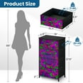 thumbnail image 3 of Boho Dresser for Bedroom with 4 Storage Drawers Wave Colorful Neon Proton Marble Chaos Purple Green Plastic Pink Dressers Chest of Drawers Steel Framed Fabric Closet Organizers for Entryway, 3 of 7