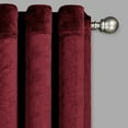 thumbnail image 5 of Eclipse Harper Velvet Absolute Zero 100% Blackout Rod Pocket With Back Tab Window Curtain Panel, Red Wine, 50 X 63 In, 5 of 6