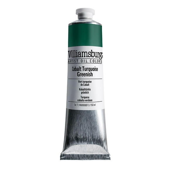 Williamsburg Artist Oil Colors by GOLDEN, Cobalt Turquoise Greenish, 150 ml tube, Professional Oil Paint, Opaque